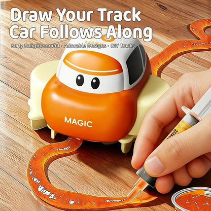 DIY Assemblable Variable Race Track Toy Car, Educational Electric Mini Car with Crystal Mud Track