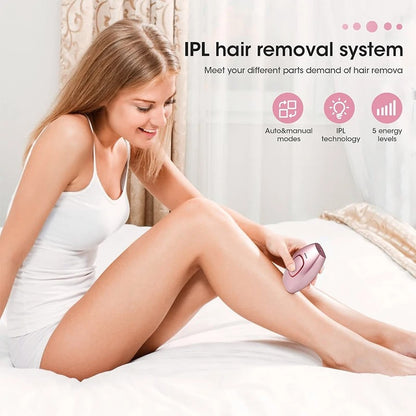 Laser Epilator IPL Hair Removal Laser Epilator for Women 500,000 Flash Depilator Pulses Permanent Painless Hair Removal