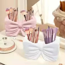 bow shaped curved makeup brush holder