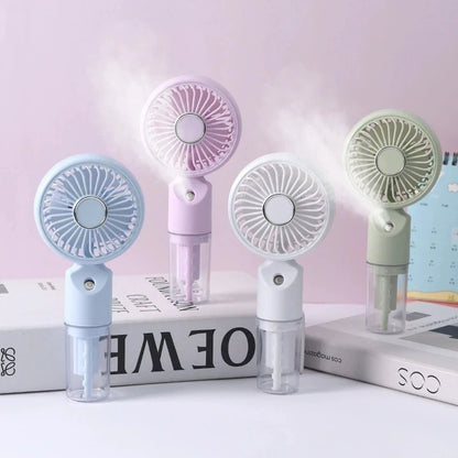 Portable handheld spray mist fan, mini USB, outdoor, student gift, compact personal cooling fan with water mist function