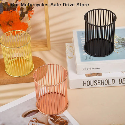 Chic Metallic Desk Organizers