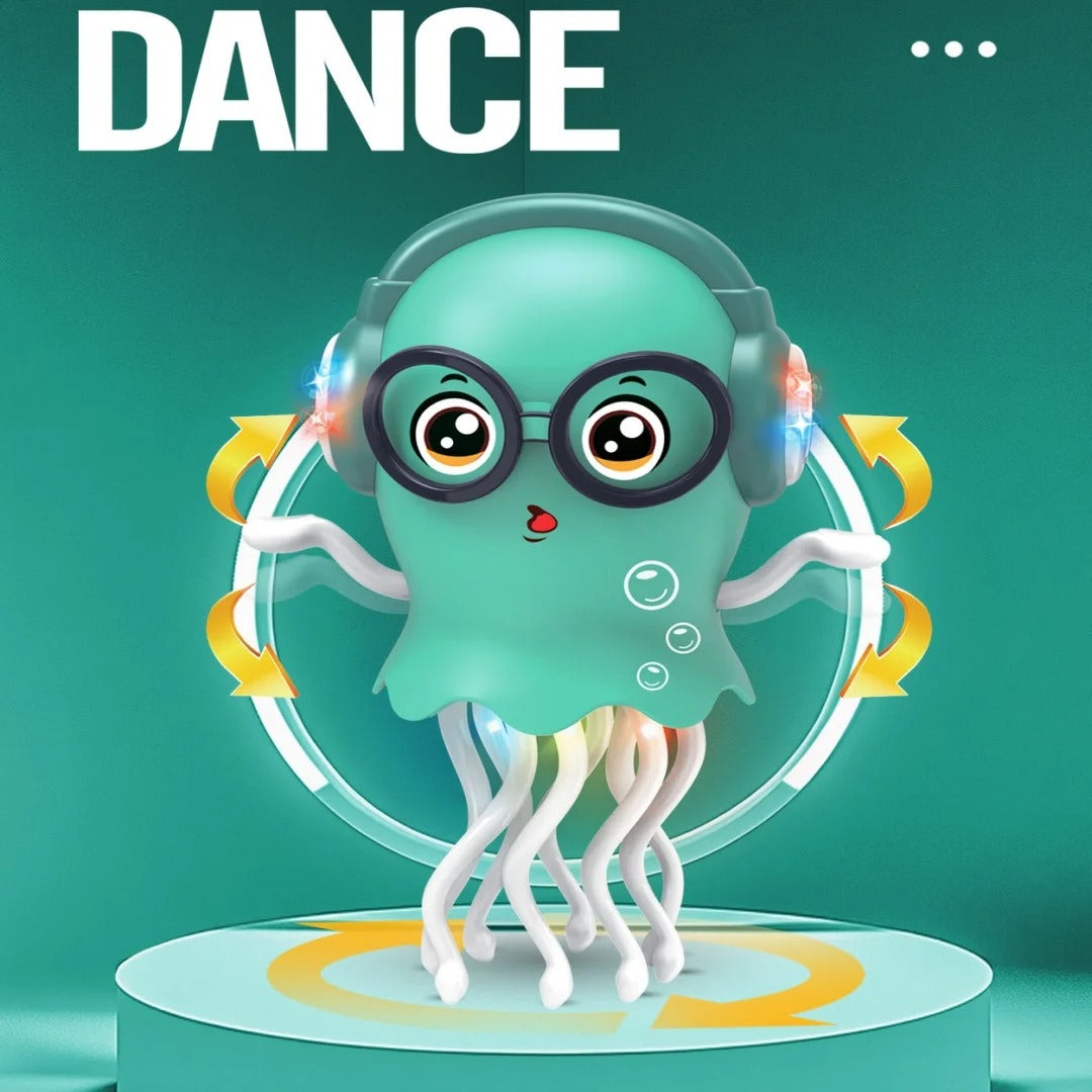 LED-powered, crawling, dancing jellyfish toy