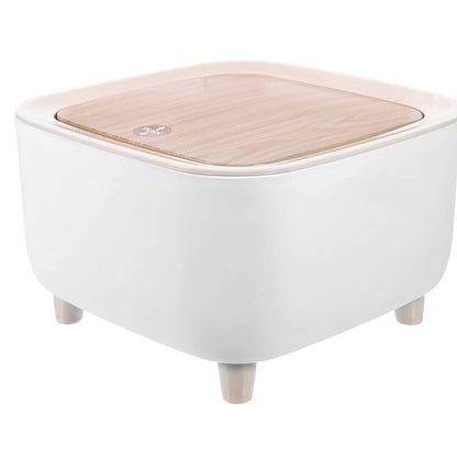 Mini trash can with push lid
