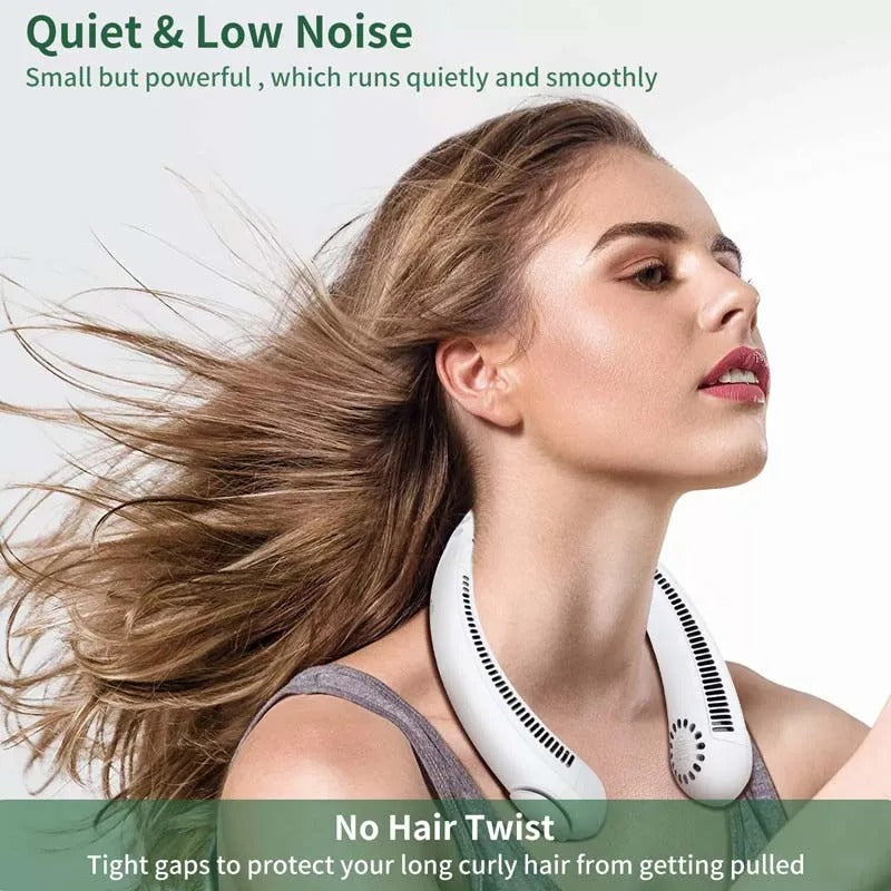 rechargeable portable neck fan 360* degree surroundings ( random colours)