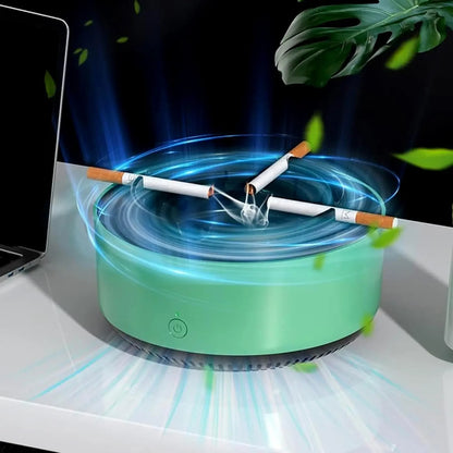 Portable smoke-free ashtray, air purifier