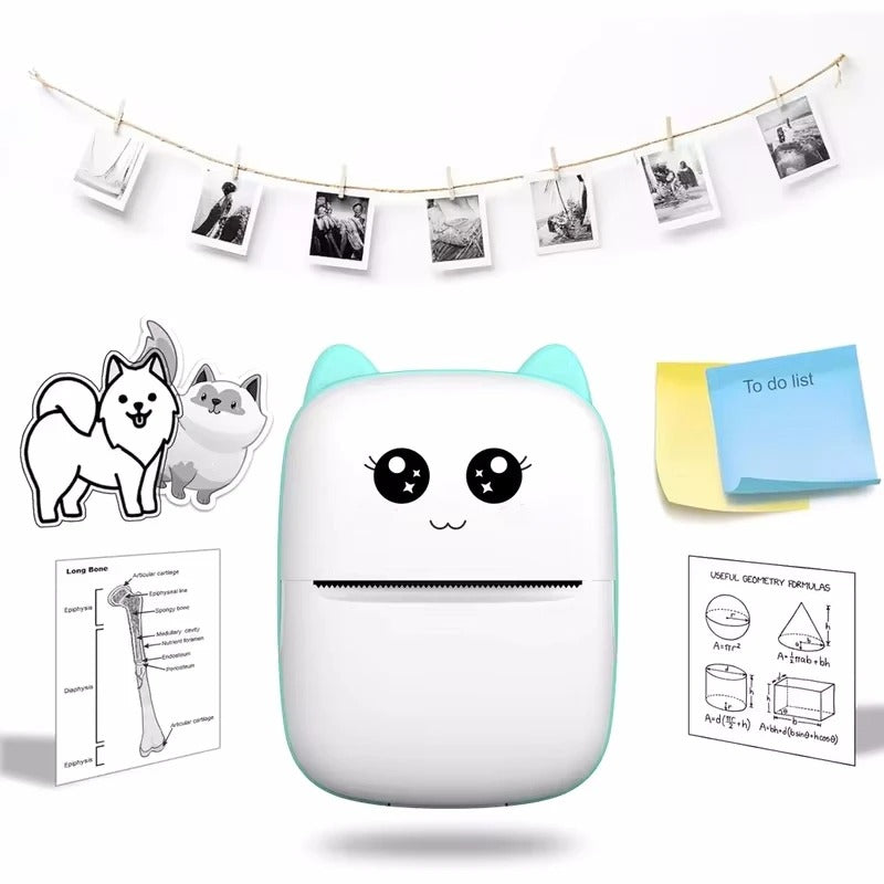 Mini portable thermal printer print photo bag thermal label printer 58 mm printing wireless Bluetooth Android iOS printers