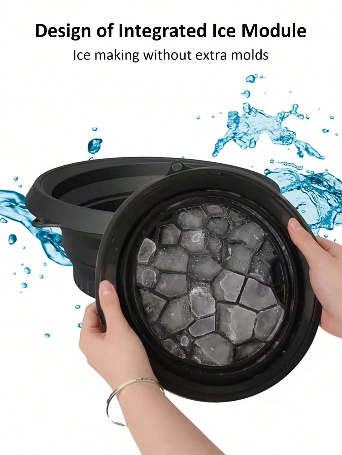 Foldable silicone ice bowl
