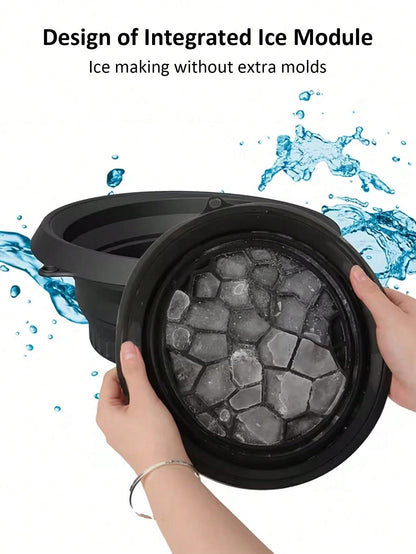 Foldable silicone ice bowl