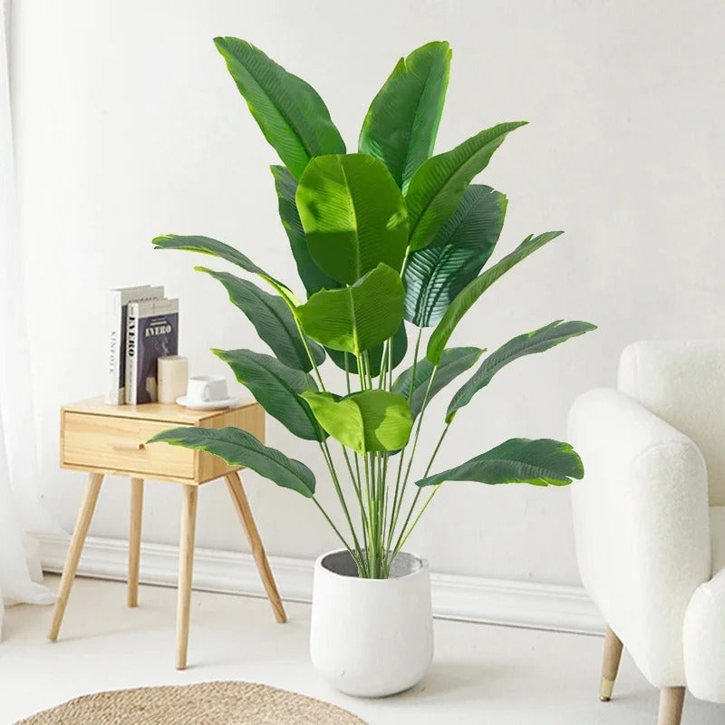 1 pcs Artificial Plants Large Tropical Palm Tree Fake Banana Plants Leaves Real Touch Plastic Monstera For Home Garden Party Decoration