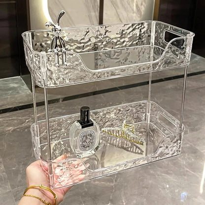 2 Layer Luxury Water ripple Style Acrylic multipurpose storage rack