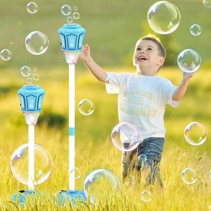 Street Lamp Electric Bubble Machine Automatic Bubble Blower with Lights