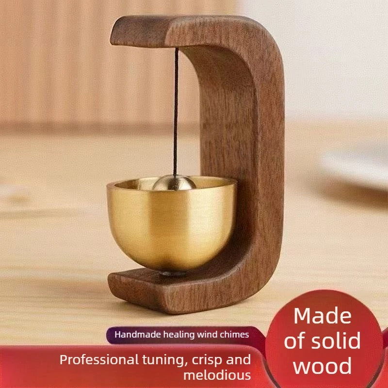 Wooden Wind Chimes Hanging Decorations Wireless Doorbell Entrance Door Bell Decorative Wind Bell for Home Opening