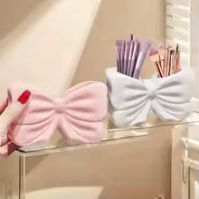 bow shaped curved makeup brush holder