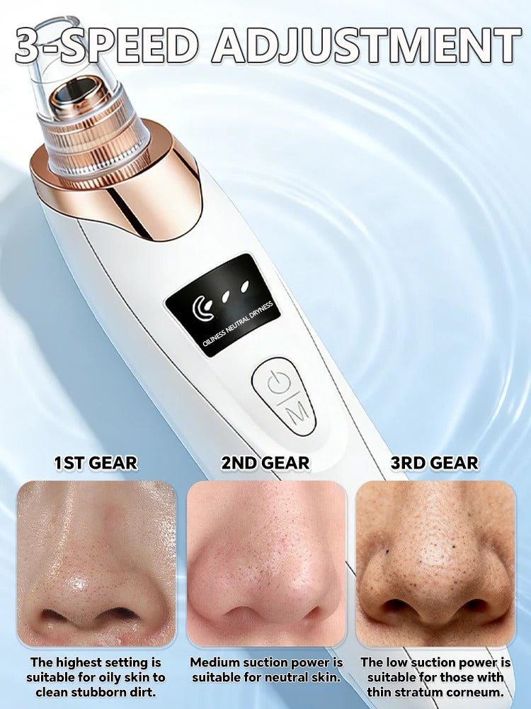 Blackhead remover, pimple and blackhead vacuum cleansing device for facial skin, for deep cleansing at home.