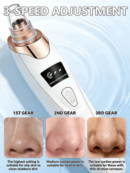 Blackhead remover, pimple and blackhead vacuum cleansing device for facial skin, for deep cleansing at home.