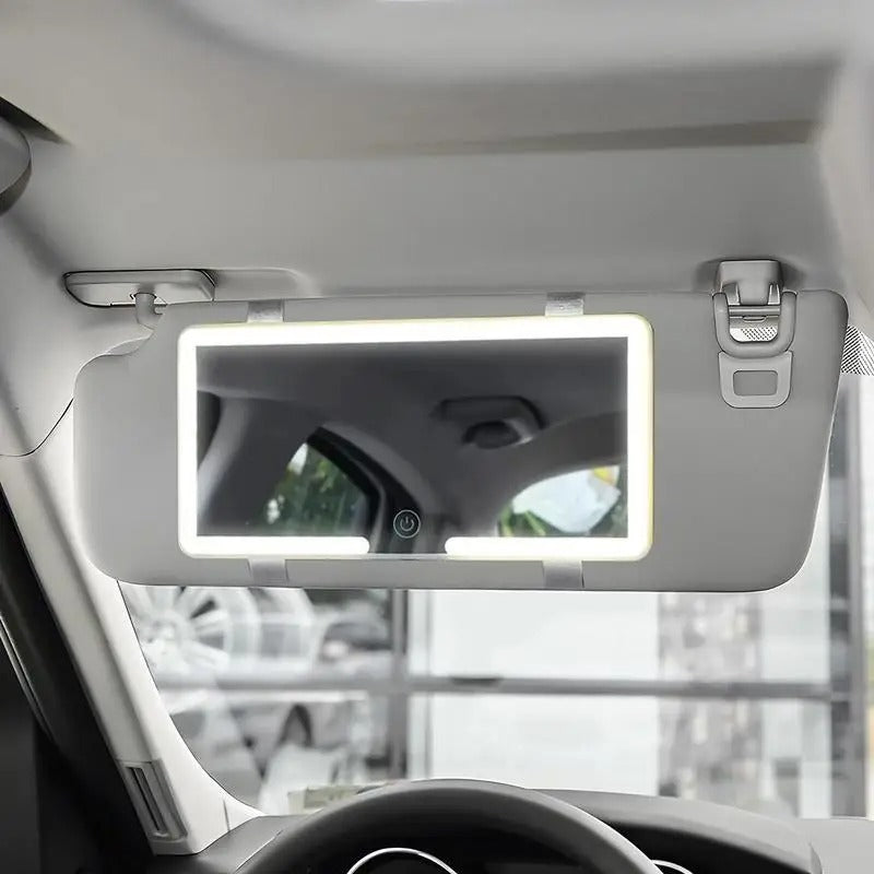 Car interior mirrors LED HD Makeup mirror for girls Women Rechargeable fill light Universal slim makeup mirror