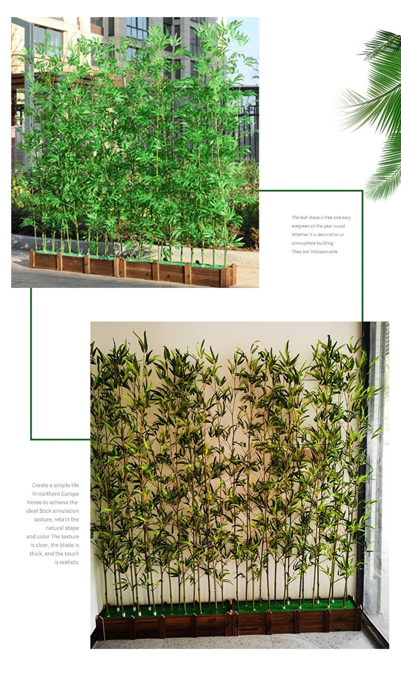 Simulation hotel partition window decoration indoor living room green plants potted plants bonsai artificial bamboo plants