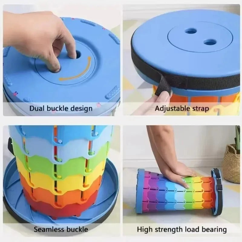 Portable folding telescopic chair