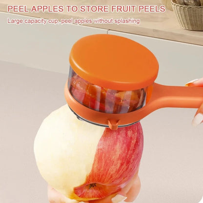 Multifunctional vegetable peeler with storage box, manual apple peeler