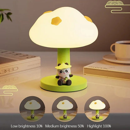 Night Light Rechargeable Panda Cloud USB Touch Sensor Anime Room Decor