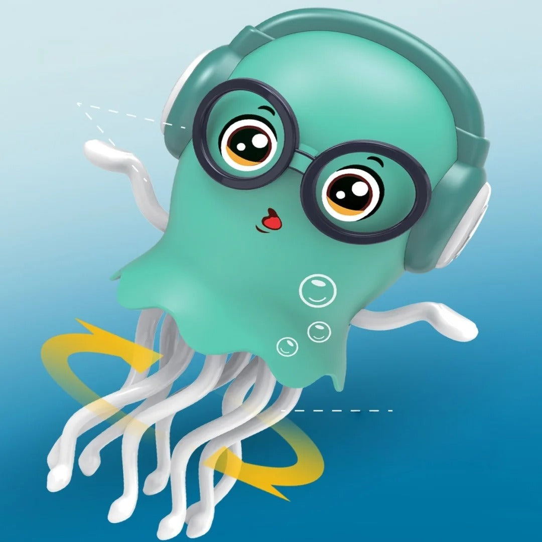 LED-powered, crawling, dancing jellyfish toy