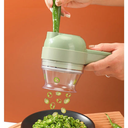 Multifunctional Electric Garlic Chopper, Vegetable Cutter, Slicer, Masher, Wireless Mixer, Meat Mixer, Grinder, Food Processor