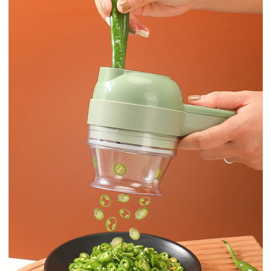 Multifunctional Electric Garlic Chopper, Vegetable Cutter, Slicer, Masher, Wireless Mixer, Meat Mixer, Grinder, Food Processor