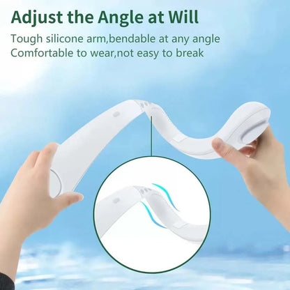 rechargeable portable neck fan 360* degree surroundings ( random colours)