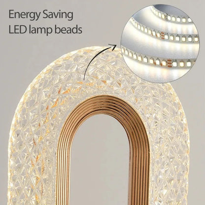 Touch Control 3D Crystal Track Night Light Girls Room Home Decor Aesthetic USB Bedside Table LED Ambient Table 3D Moon Lamp