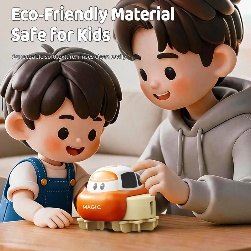 DIY Assemblable Variable Race Track Toy Car, Educational Electric Mini Car with Crystal Mud Track