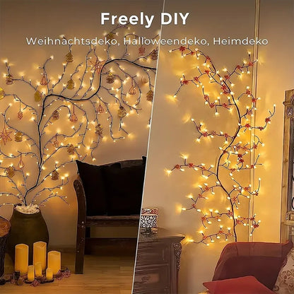 1.6 meter long 72 led bulb USB Tree Branch Lamp Bedroom Wall Decor Willow Vine Light Strip 8 Lighting Modes DIY Mood Light Home Lighting