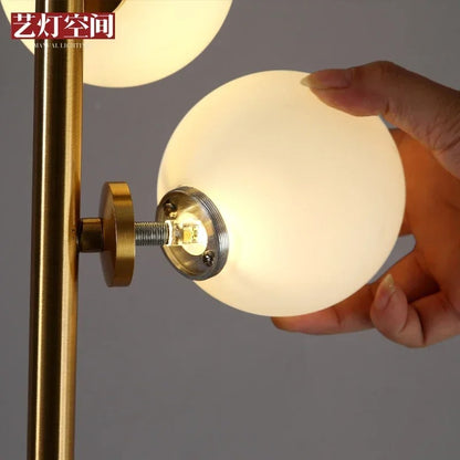 Modern LED curve ball floor lamp