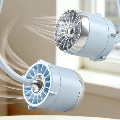 2026 New Cartoon Neck Fan, Flexible Hose, Adjustable Angle, USB Rechargeable Portable Mini Fan for Outdoor Sports Travel