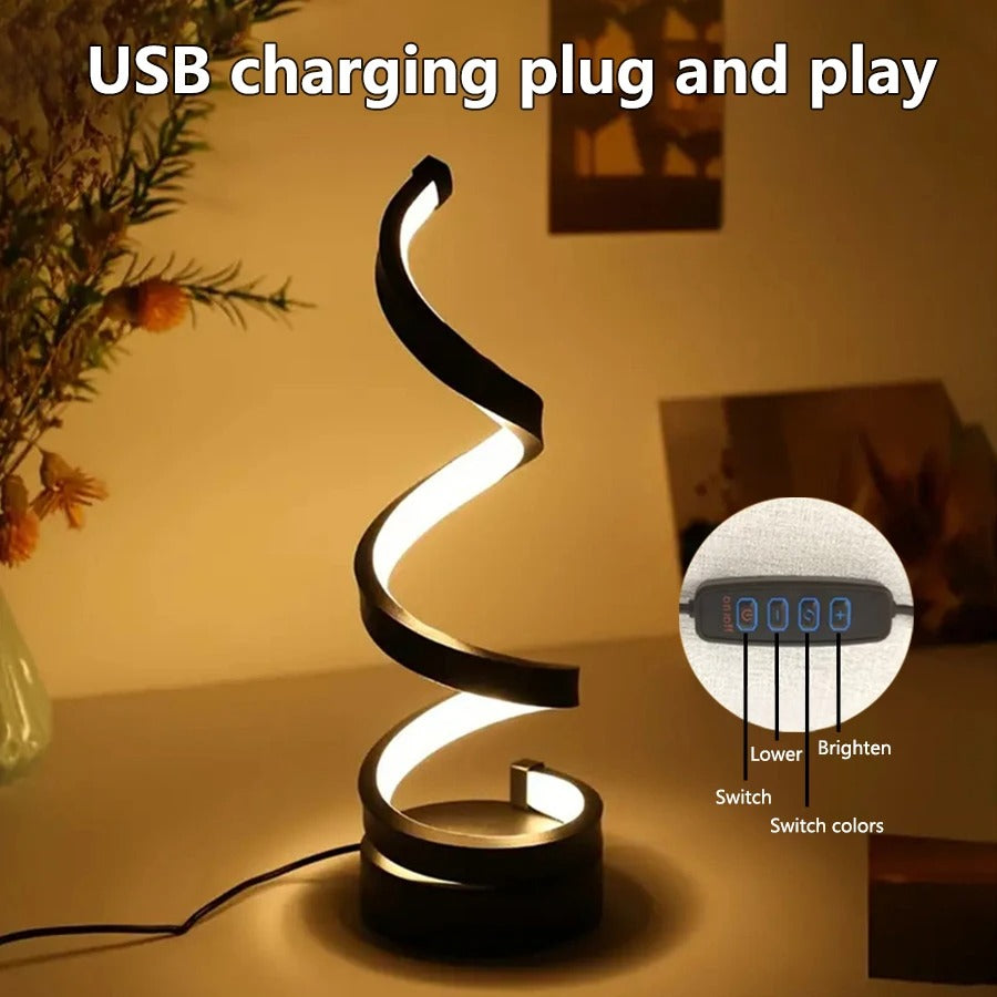 Led Spiral Table Lamp