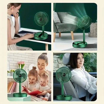 USB rechargeable mini fan Height foldable telescopic fan Electric stand fan