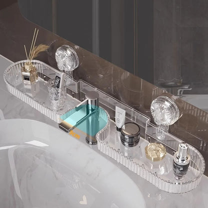 acrylic clear wall mounted suction holder for bathroom