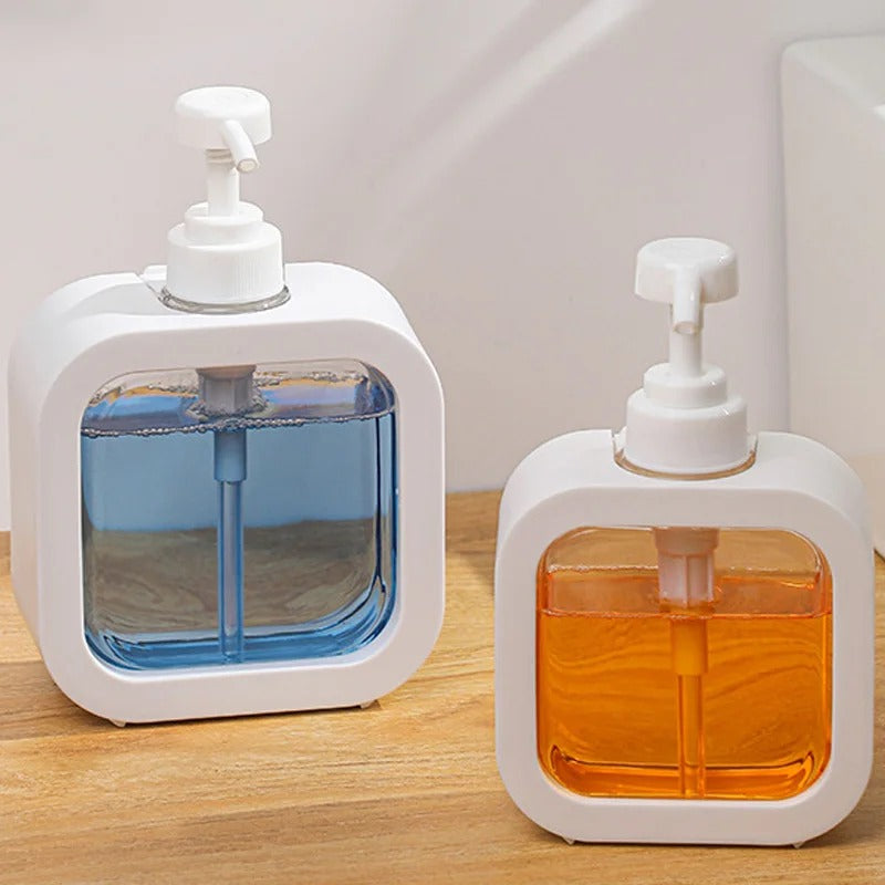large capacity soap dispenser bottle, transparent visible plastic squeeze bottle, suitable for travel, kitchen, bathroom