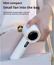 2025 Handheld Fan with LED Display Semiconductor Cooling 98 Speeds USB Rechargeable for Sports