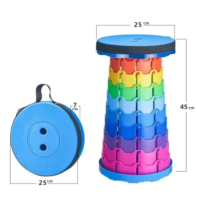 Portable folding telescopic chair