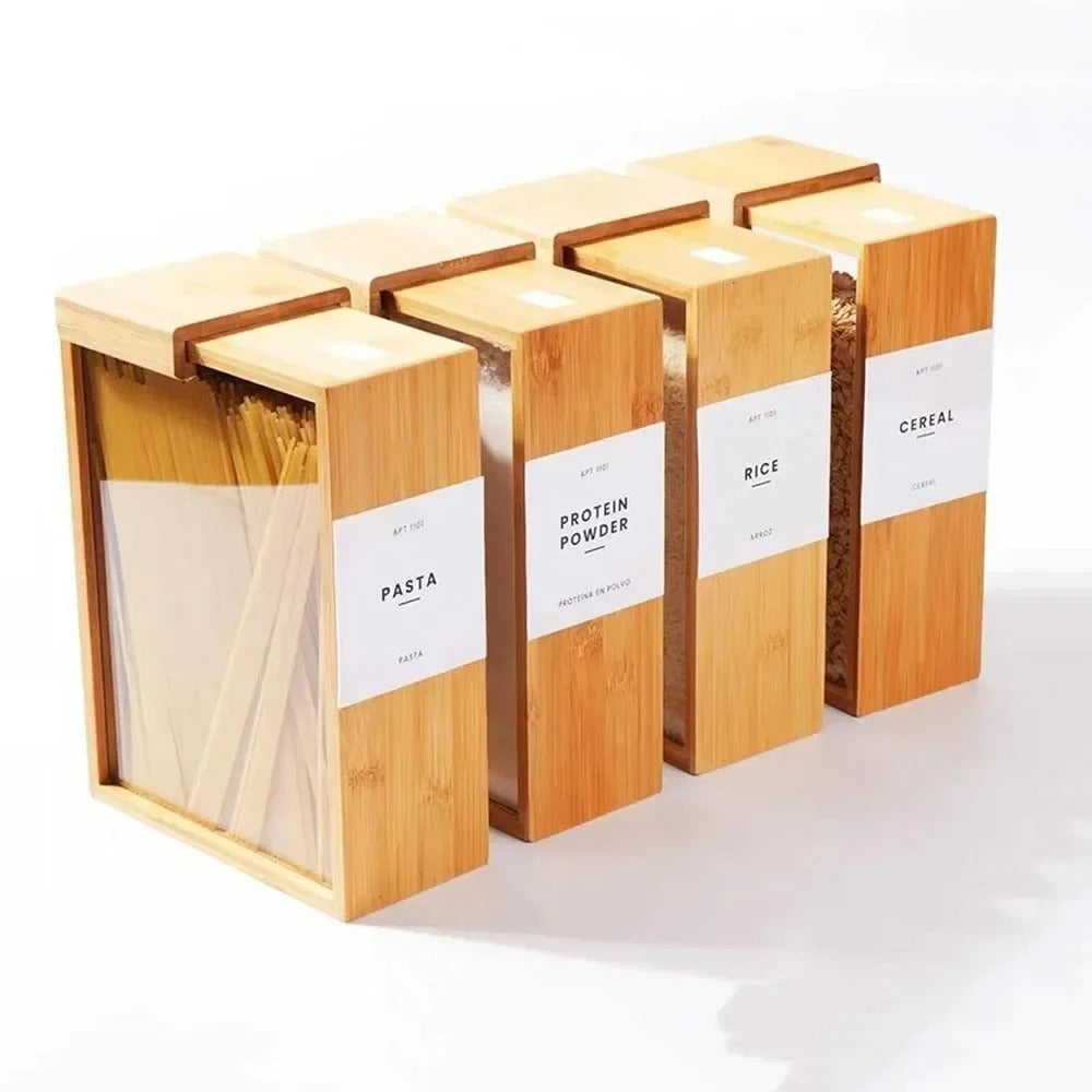 1 pc Bamboo Food Dispenser / storage for lentils