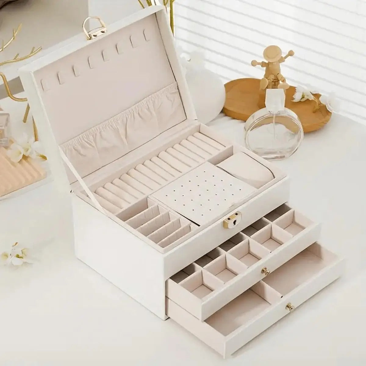 3 tier luxury jewellery box