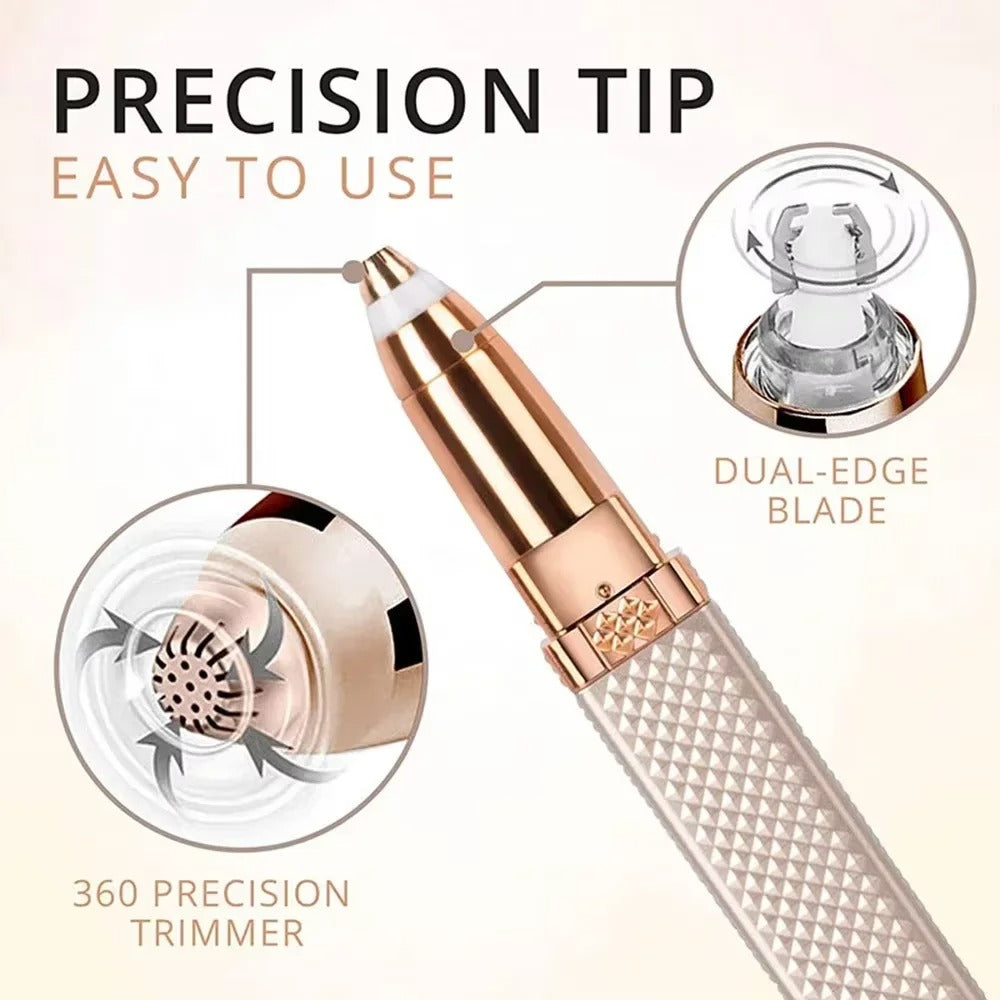 2-in-1 electric epilator for women, USB charging, portable hair remover, bikini, painless shaver for women, body face eyebrow trimmer