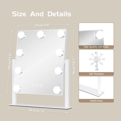 8 Bulb Vanity Light (3 Modes) USB Operated