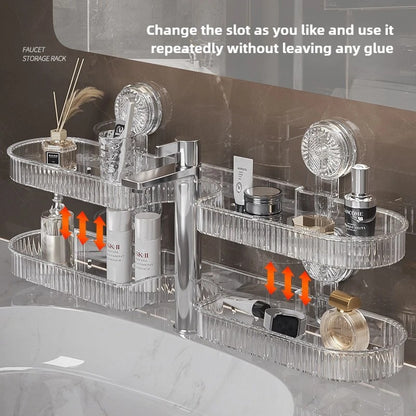 acrylic clear wall mounted suction holder for bathroom