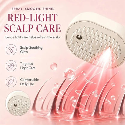 Multifunctional massage comb, electric spray air cushion scalp massager, self-cleaning essential oil hair care comb, gift for women