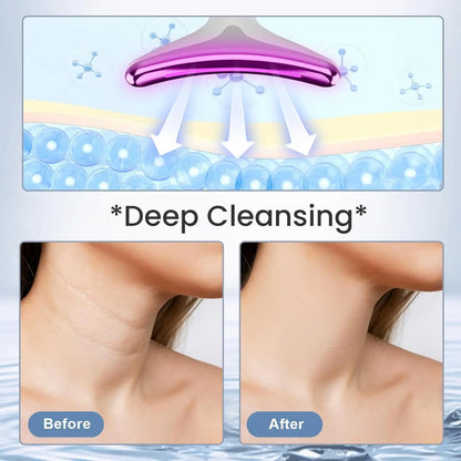 Neck Face Lifting Massager Skin Rotating Device LED Phototherapy Anti-Wrinkle Remover