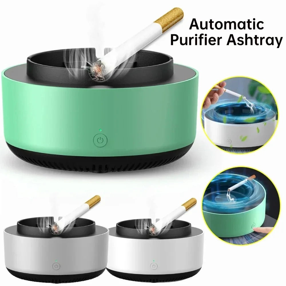 Portable smoke-free ashtray, air purifier