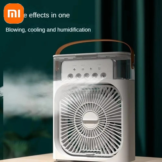 Xiaomi 3-in-1 portable fan, air conditioner, mini air cooler, LED night light, humidifier, fan for office and home