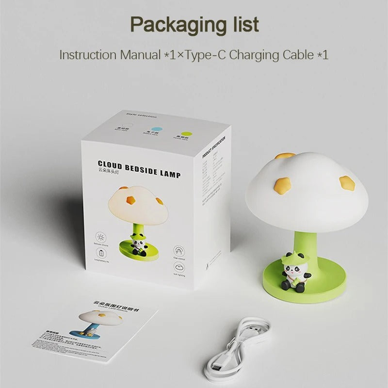 Night Light Rechargeable Panda Cloud USB Touch Sensor Anime Room Decor