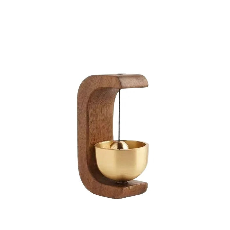 Wooden Wind Chimes Hanging Decorations Wireless Doorbell Entrance Door Bell Decorative Wind Bell for Home Opening